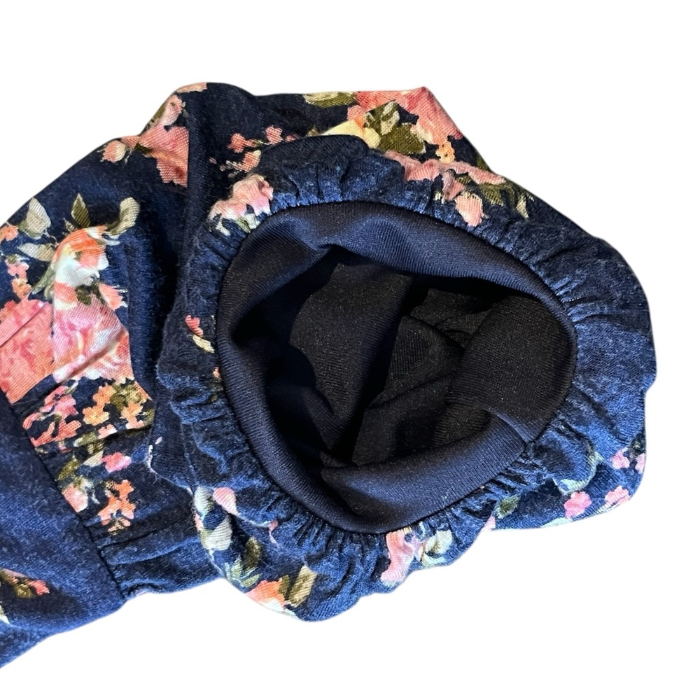 Altar'd State Navy Blue Floral V-Neck Women's Top Whimsical Fairy Size Medium - Picture 11 of 13